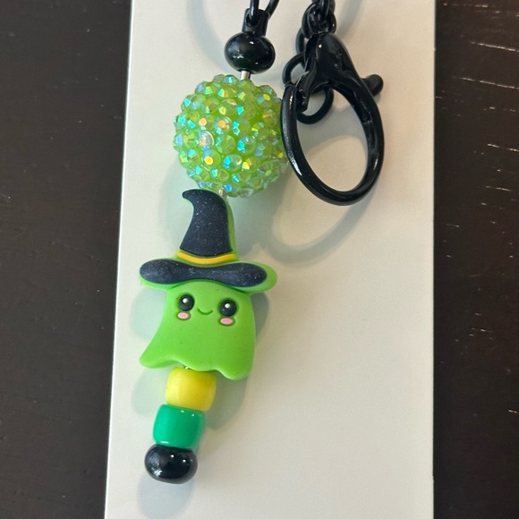 Green Witch Charm Keychain for Kids - Picture 1 of 1